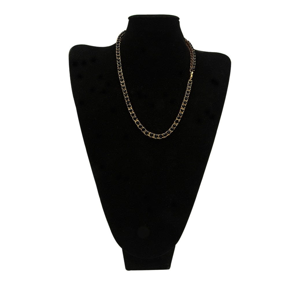 VVS Jewelry hip hop jewelry VVS Jewelry 5MM Black Tennis Chain