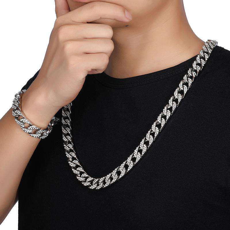VVS Jewelry hip hop jewelry VVS Jewelry Cuban Chain + FREE Cuban Bracelet Bundle
