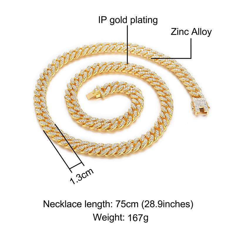 VVS Jewelry hip hop jewelry VVS Jewelry Cuban Chain + FREE Cuban Bracelet Bundle