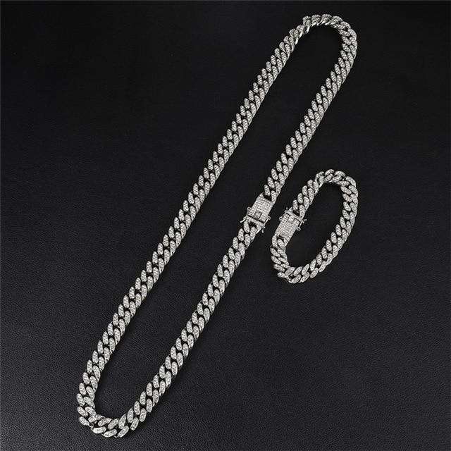 VVS Jewelry hip hop jewelry VVS Jewelry Cuban Chain + FREE Cuban Bracelet Bundle