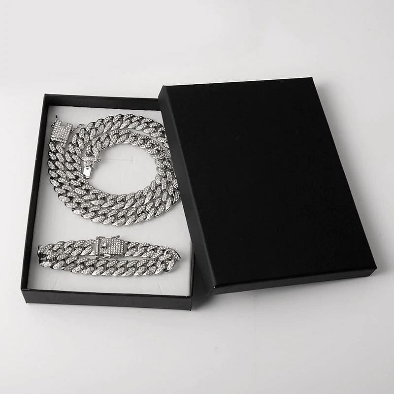 VVS Jewelry hip hop jewelry VVS Jewelry Cuban Chain + FREE Cuban Bracelet Bundle