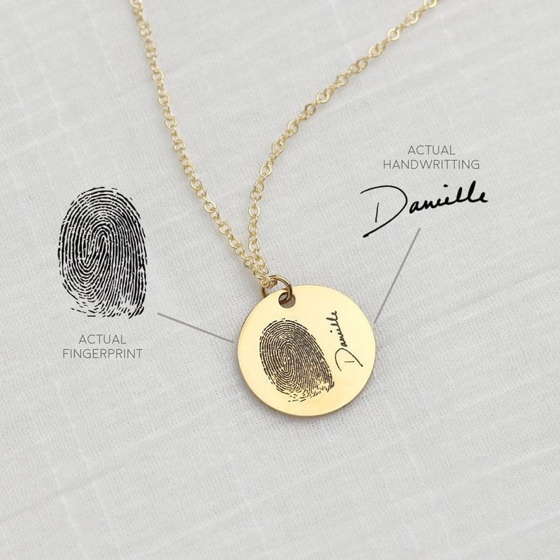 VVS Jewelry hip hop jewelry VVS Jewelry Custom Fingerprint Handwriting Necklace