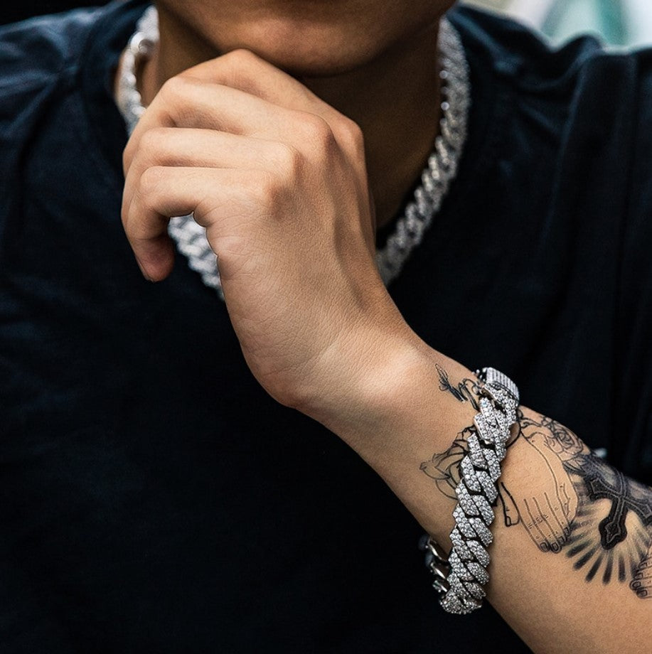 14MM Prong Cuban Chain + Free Bracelet