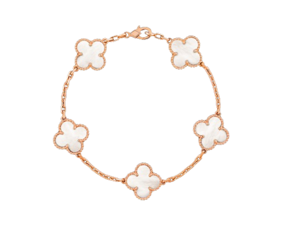 Clover Motif Alhambra Bracelet - 18k Gold & .925 Sterling Silver