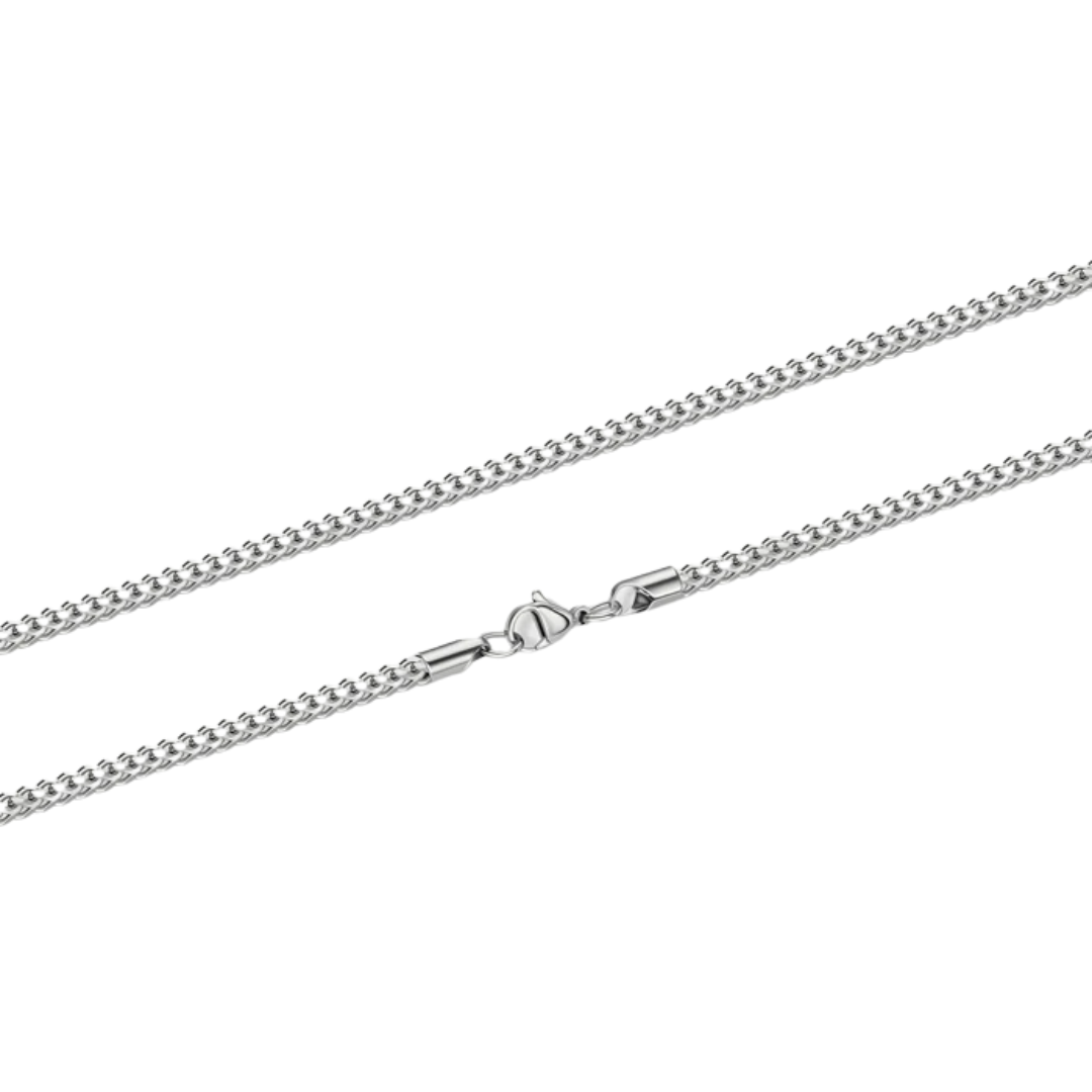 3mm Silver Franco Cuban Chain Necklace