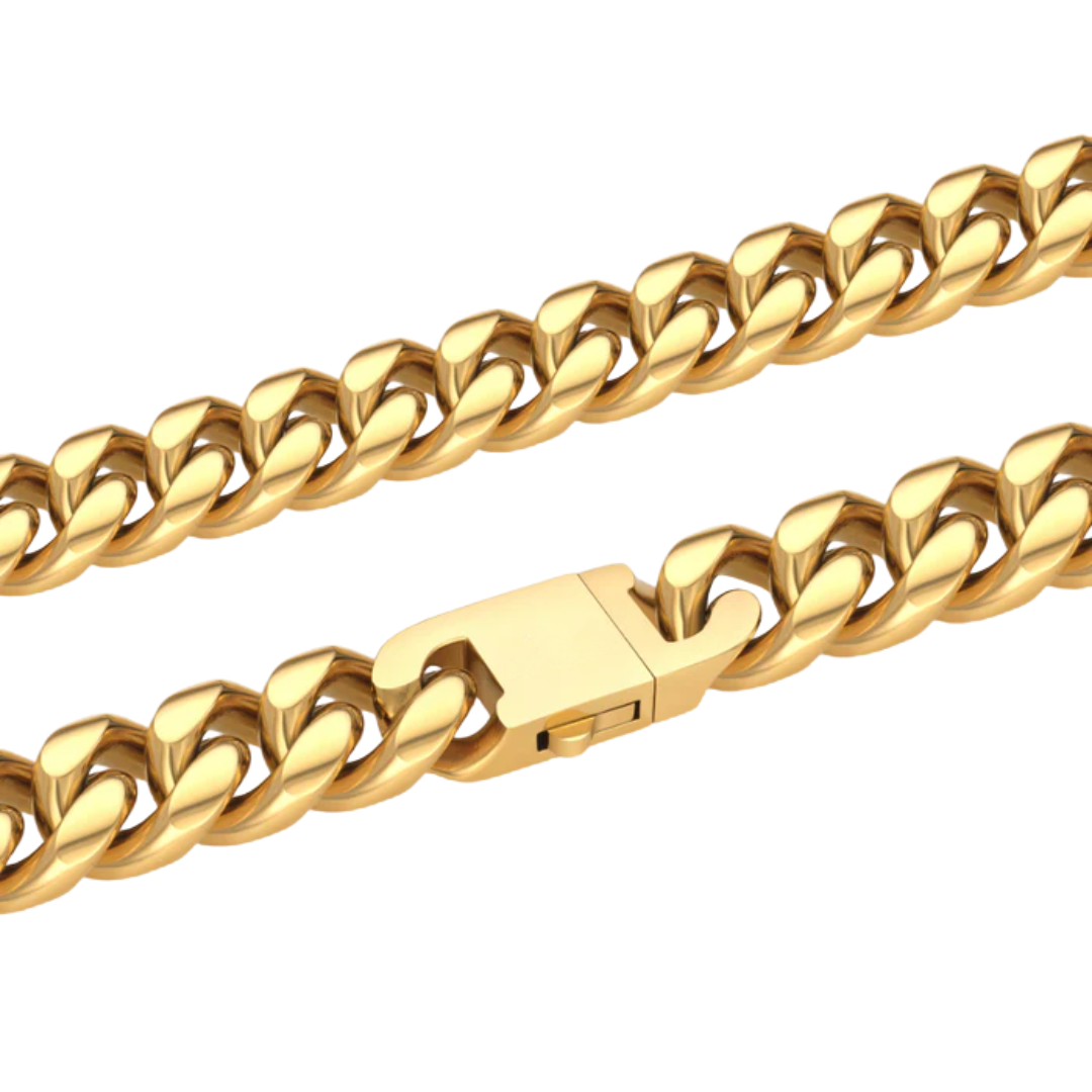 16mm Gold Cuban Link Chain