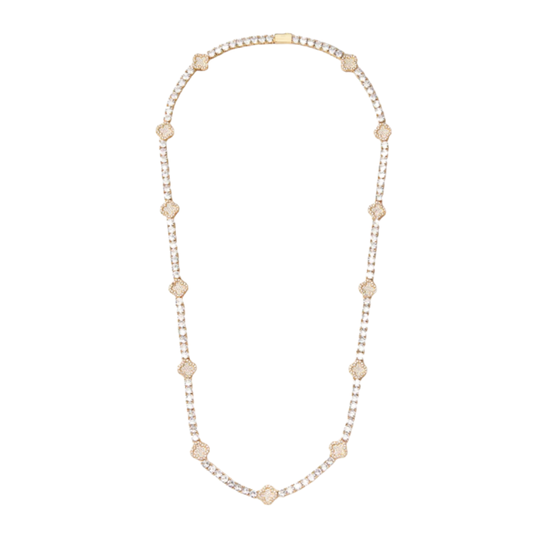 Clover Tennis Chain (Gold) - 4mm