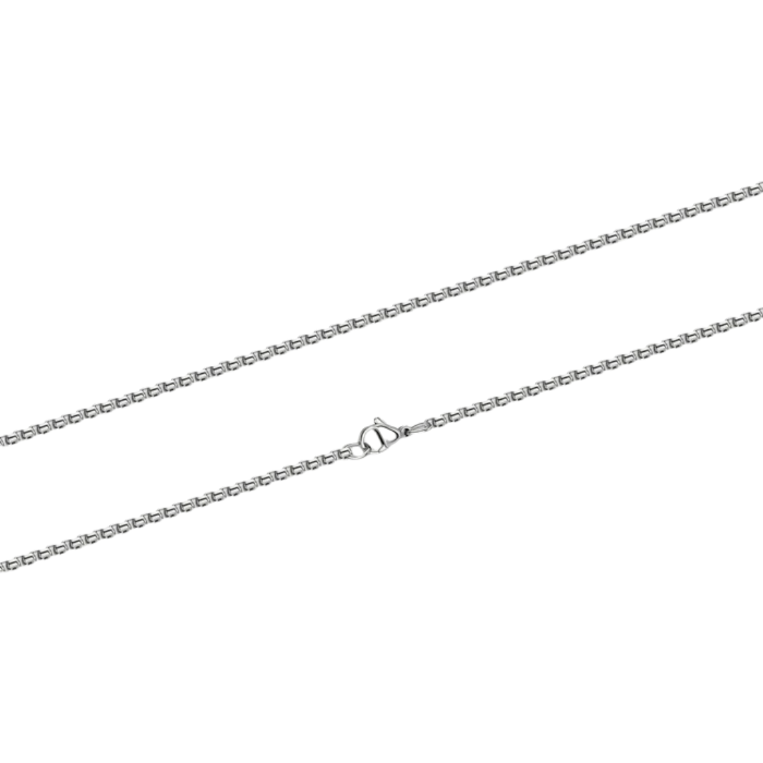 Round Box Chain (Silver) - 3mm