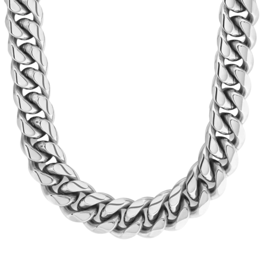 Cuban Link Chain (Silver) - 16mm
