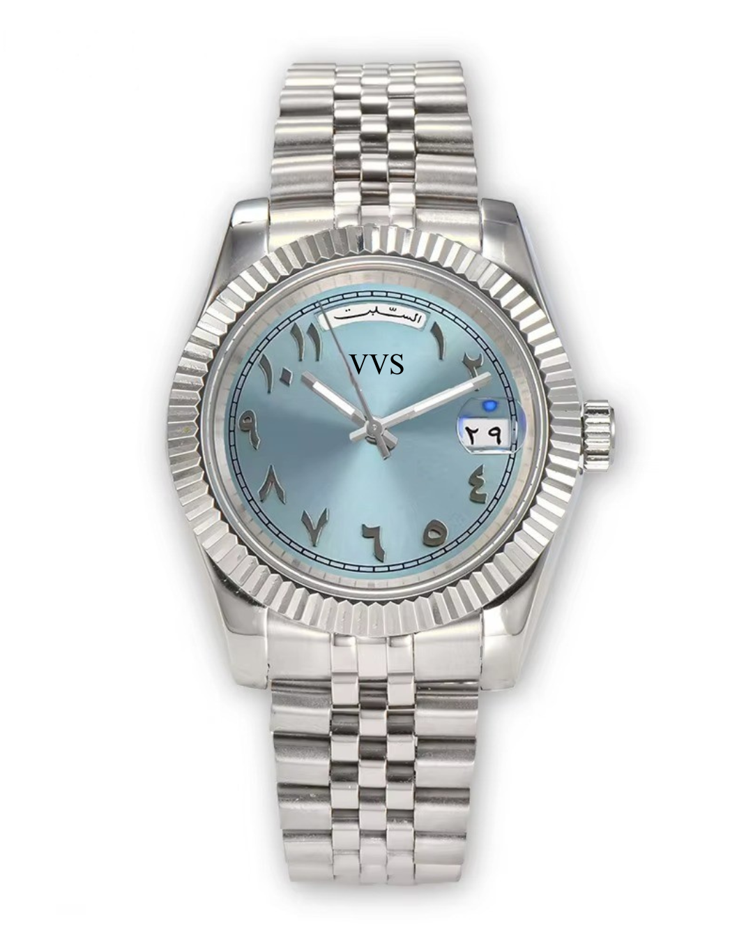 VVS Watches™ Arabic Datejust | Blue Ice
