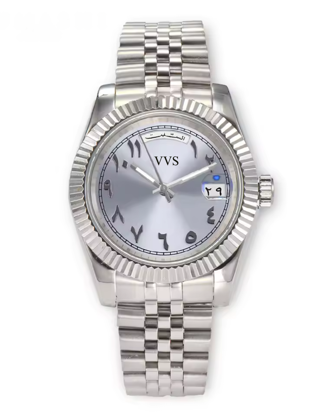 VVS Watches™ Arabic Datejust | Pearl Gray