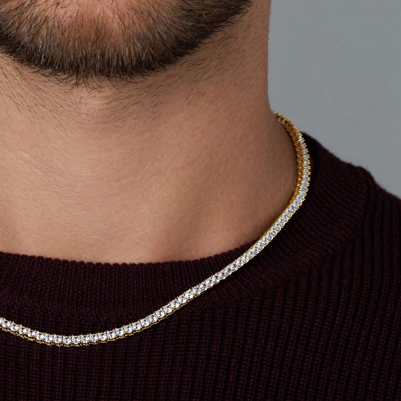 18K Gold 3mm Tennis Chain