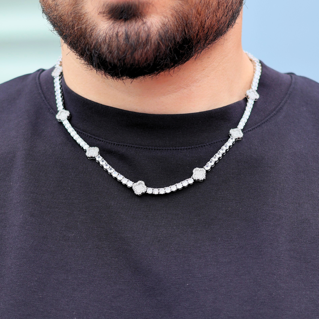 Clover Tennis Chain (Silver) - 4mm