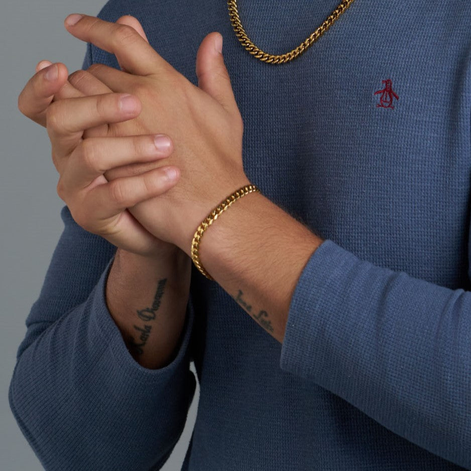 5mm Gold Cuban Link Bracelet