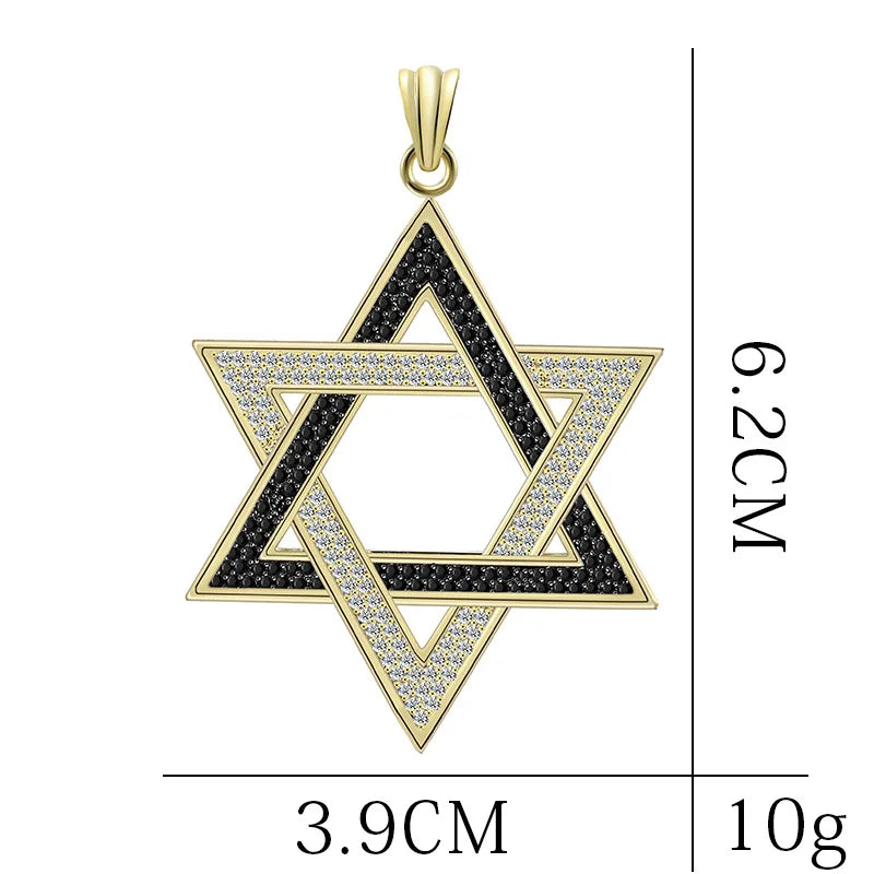 Iced Out Star of David Pendants Necklace