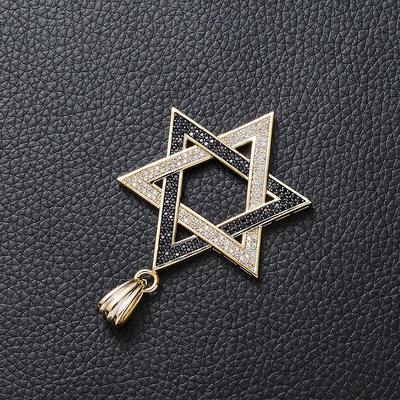 Iced Out Star of David Pendants Necklace