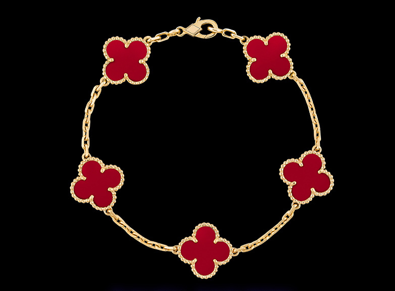 Clover Motif Alhambra Bracelet - 18k Gold & .925 Sterling Silver