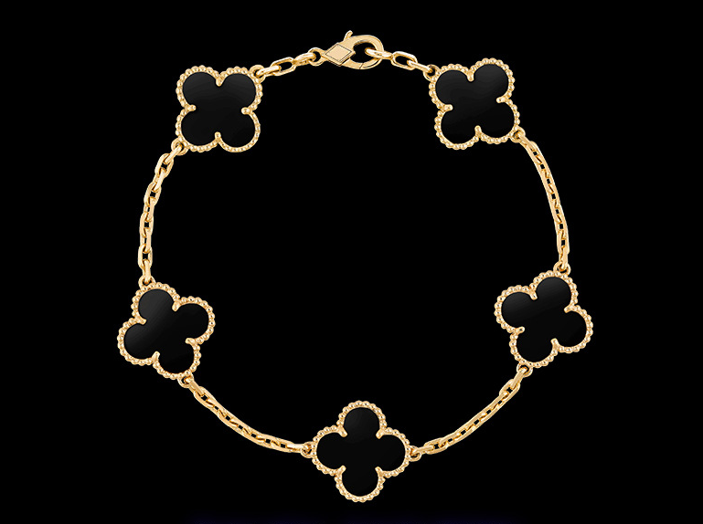 Clover Motif Alhambra Bracelet - 18k Gold & .925 Sterling Silver