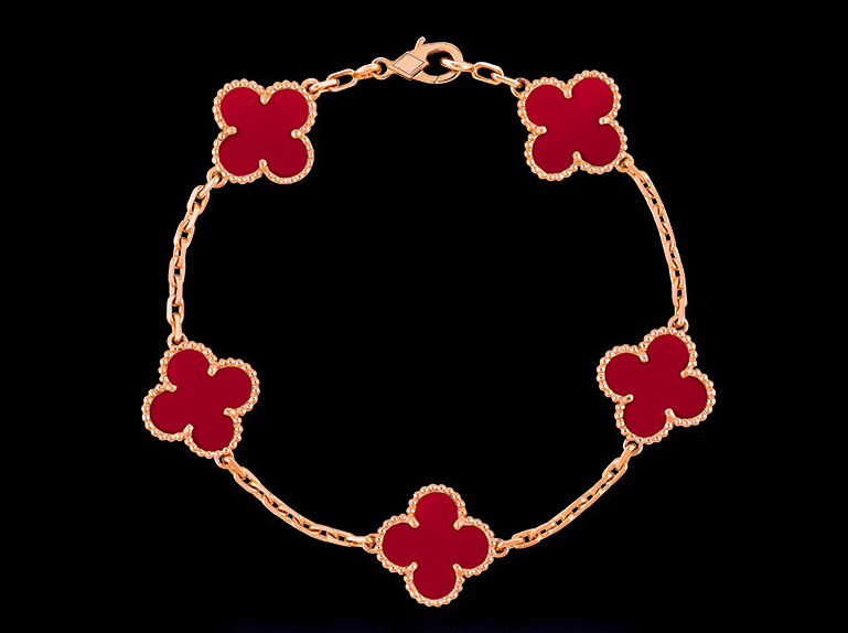 Clover Motif Alhambra Bracelet - 18k Gold & .925 Sterling Silver