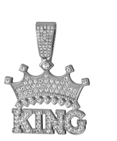 Crowned King 13mm Cuban Chain Pendant Necklace