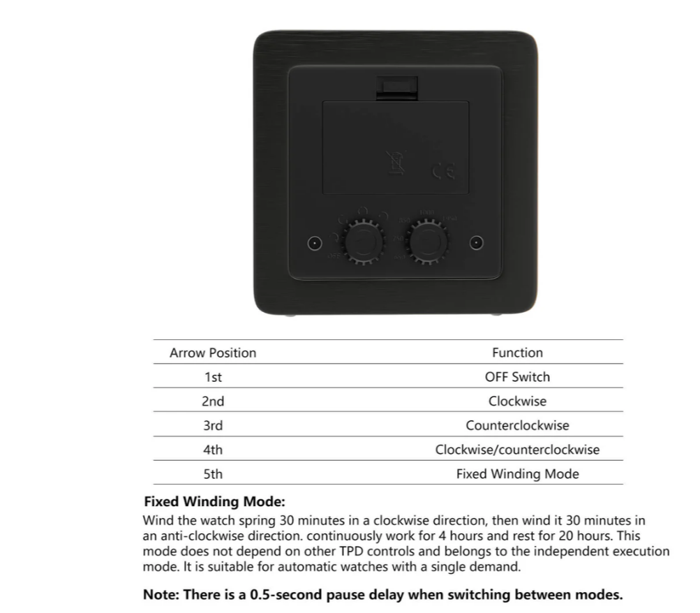 Watch Winder Single Box – Quiet Mabuchi Motor, Stackable Vegan Leather Case for Travel – Midnight Black