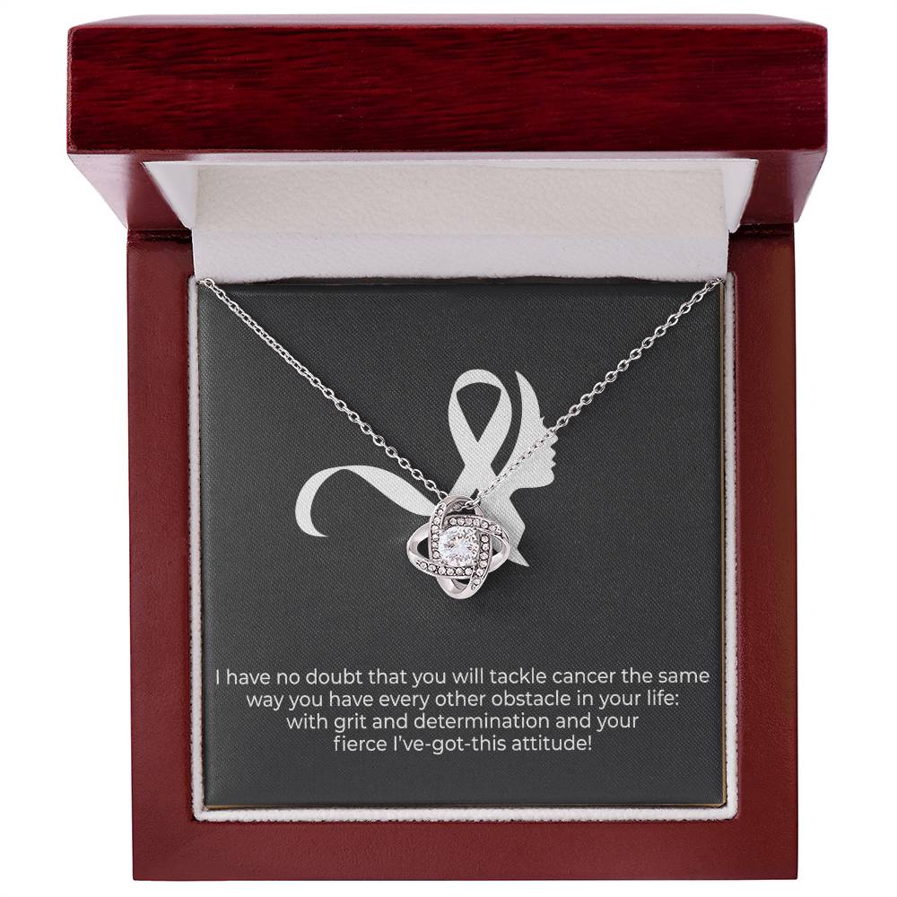'I got this' Message Card Necklace for Women with Cancer