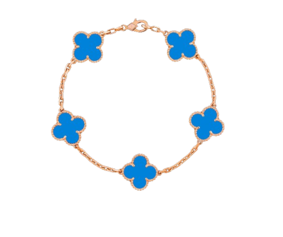 Clover Motif Alhambra Bracelet - 18k Gold & .925 Sterling Silver