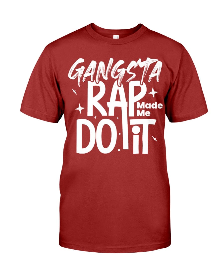 Fuel hip hop jewelry Apparel Gildan Softstyle T-Shirt / Maroon / XS Gangsta Rap Made Me Do It Premium Fit Men's T-shirt