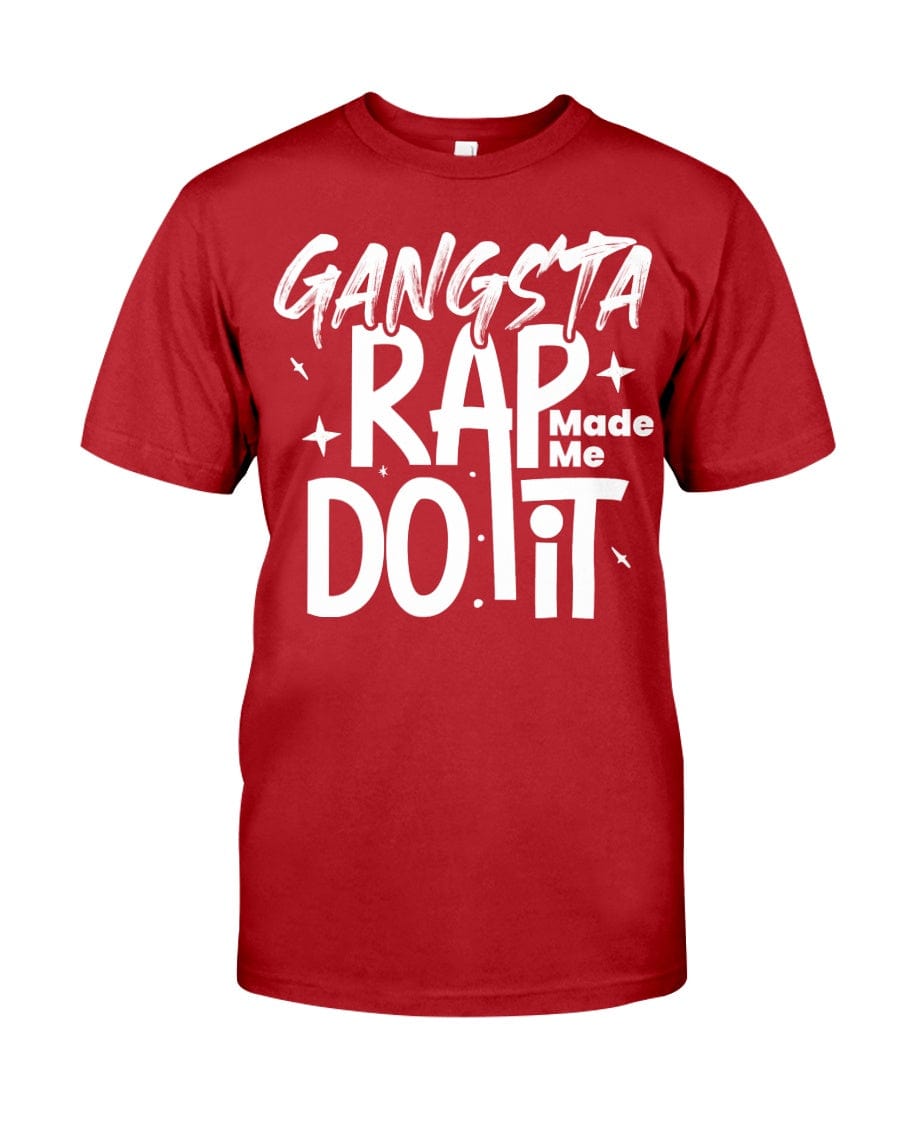 Fuel hip hop jewelry Apparel Gildan Softstyle T-Shirt / Red / XS Gangsta Rap Made Me Do It Premium Fit Men's T-shirt