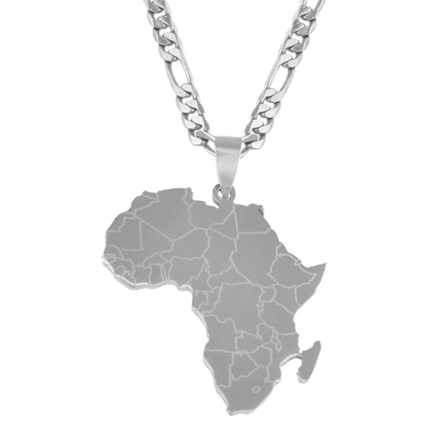 Hip Hop Fresh Jewelry hip hop jewelry 45cm / Silver Africa Continent Chain