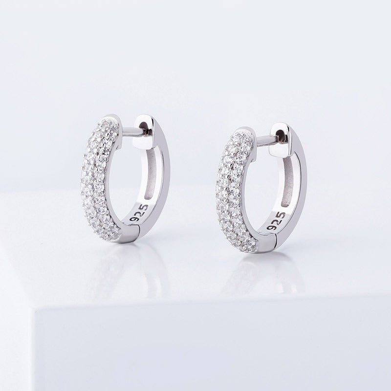 VVS Jewelry S925 Silver Hoop Earrings
