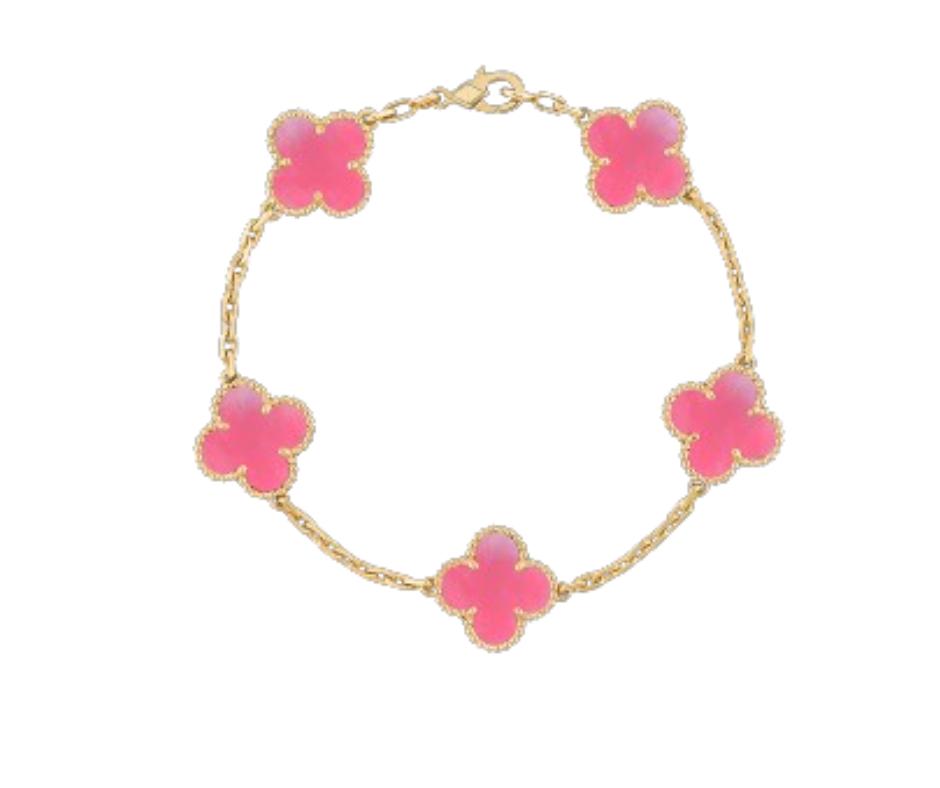 Clover Motif Alhambra Bracelet - 18k Gold & .925 Sterling Silver