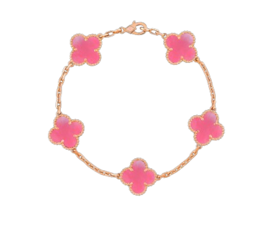 Clover Motif Alhambra Bracelet - 18k Gold & .925 Sterling Silver