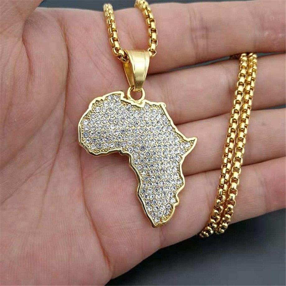 VVS Jewelry hip hop jewelry 18 inch Blinged out Africa Chain
