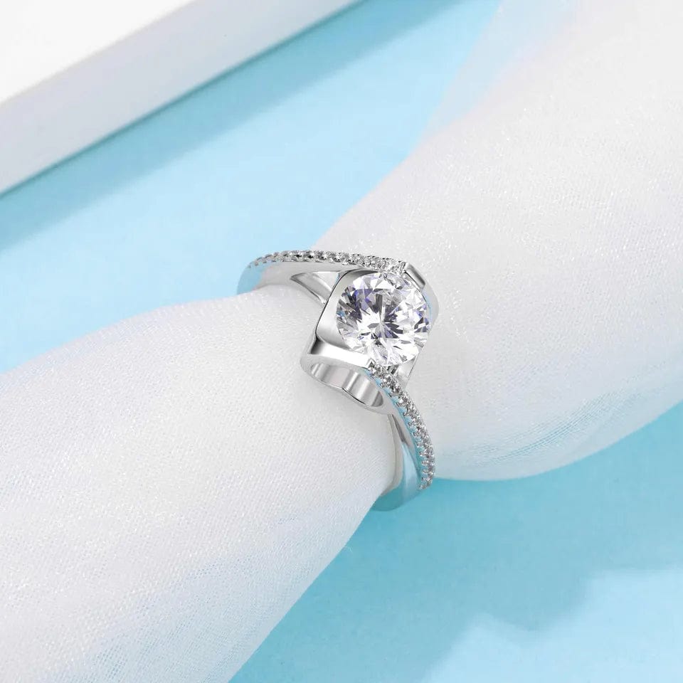 VVS Jewelry hip hop jewelry 1CT Eternal Bliss S925 Moissanite Engagement Ring