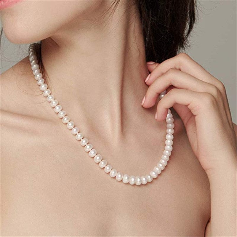 VVS Jewelry hip hop jewelry 7mm-10mm Large Cultured Pearl Necklace