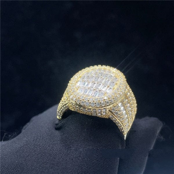 VVS Jewelry hip hop jewelry 9 925 Sterling Silver Oval VVS Moissanite Baguette Ring