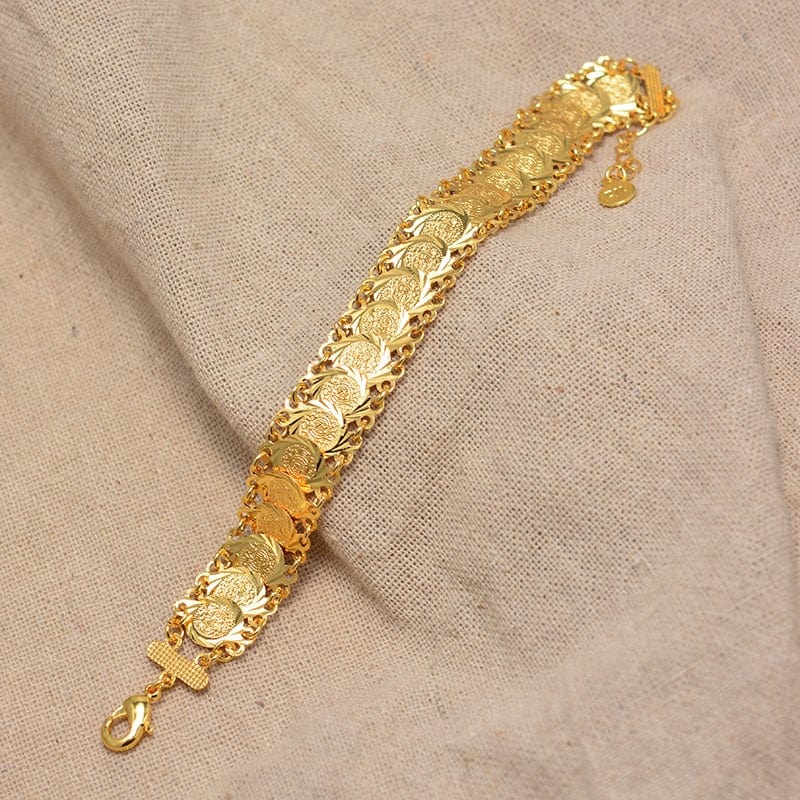 VVS Jewelry hip hop jewelry bracelets Gold Coin Bangle Bracelet