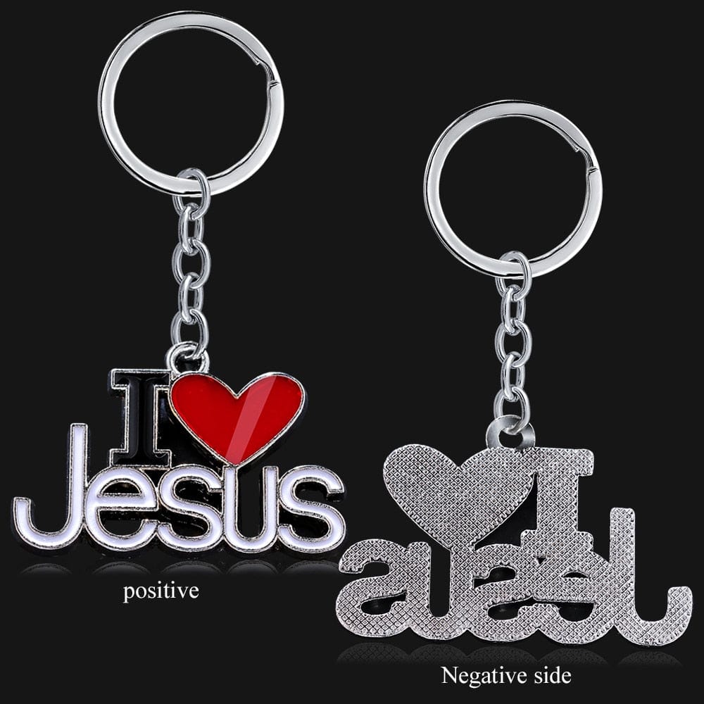 VVS Jewelry hip hop jewelry Christian I Love Jesus Keychain