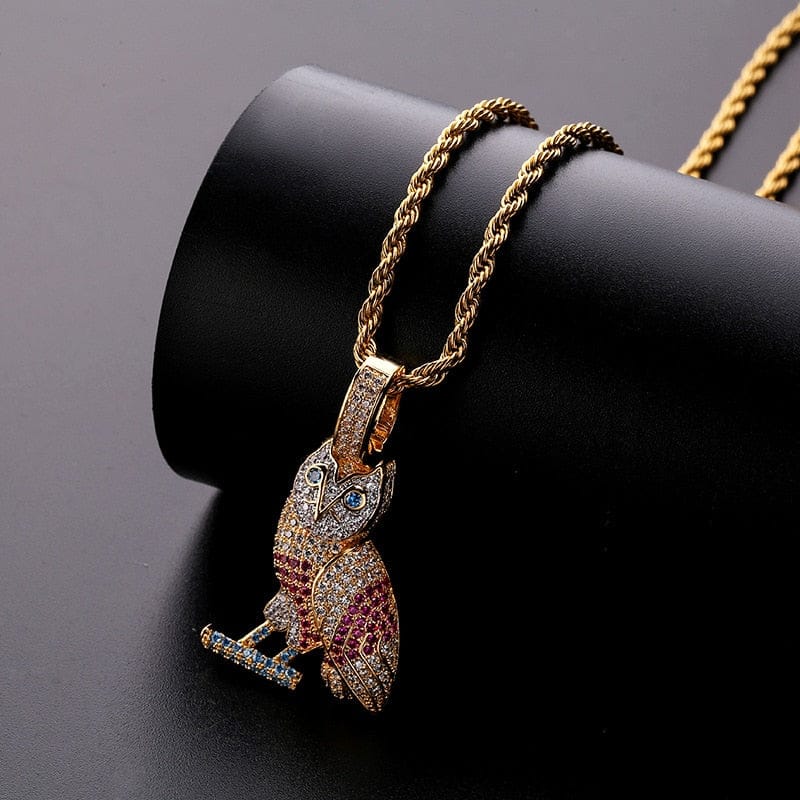 VVS Jewelry hip hop jewelry Drake OVO Owl Pendant Necklace