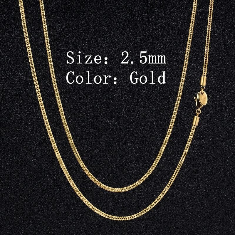 VVS Jewelry hip hop jewelry Gold / 22 Inch VVS Jewelry BOGO Micro Franco Chain - Buy One Get One Free
