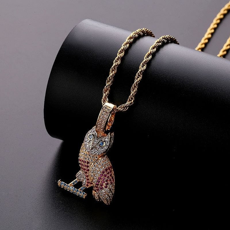 VVS Jewelry hip hop jewelry Gold / 24inch Drake OVO Owl Pendant Necklace