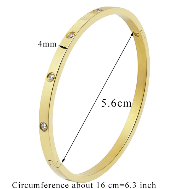 VVS Jewelry hip hop jewelry Gold / 4MM / 6.3inch L'Amour Love Diamond Bracelet