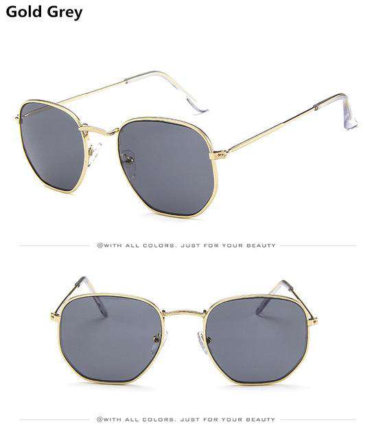 VVS Jewelry hip hop jewelry Gold Grey Jumpan Metal Square Frame Sunglasses