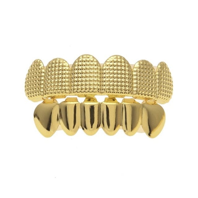 VVS Jewelry hip hop jewelry gold grid set The Punk Grillz
