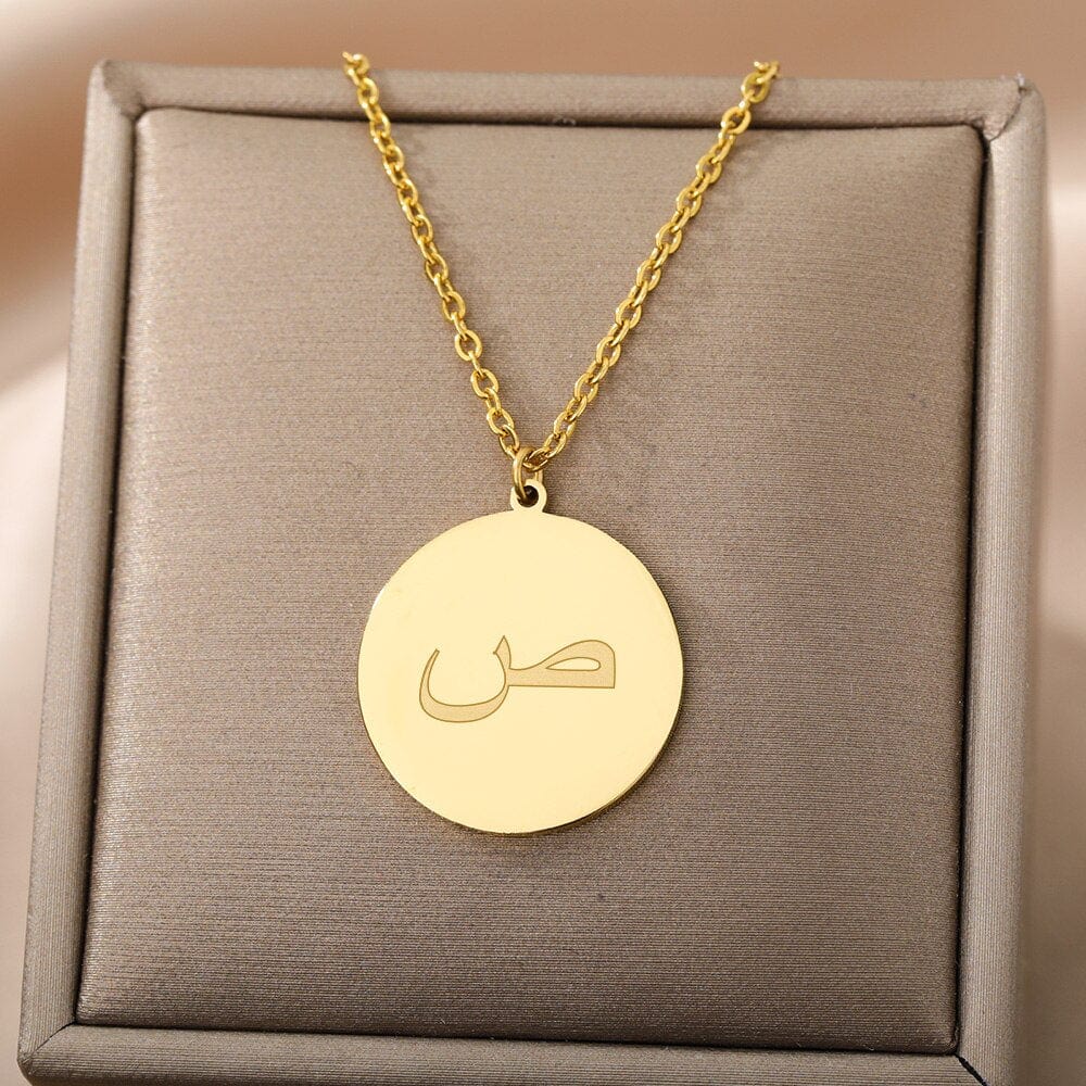 VVS Jewelry hip hop jewelry Gold/Silver Arab Initial Pendant