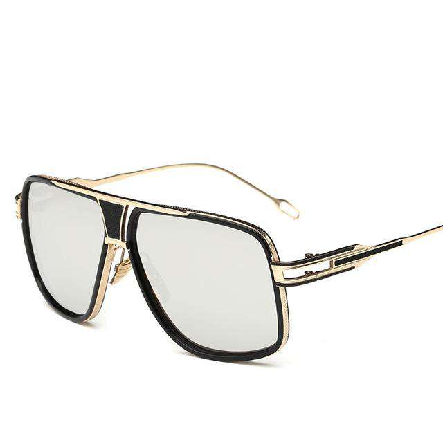 VVS Jewelry hip hop jewelry Gold-Silver Swagger Square Sunglasses