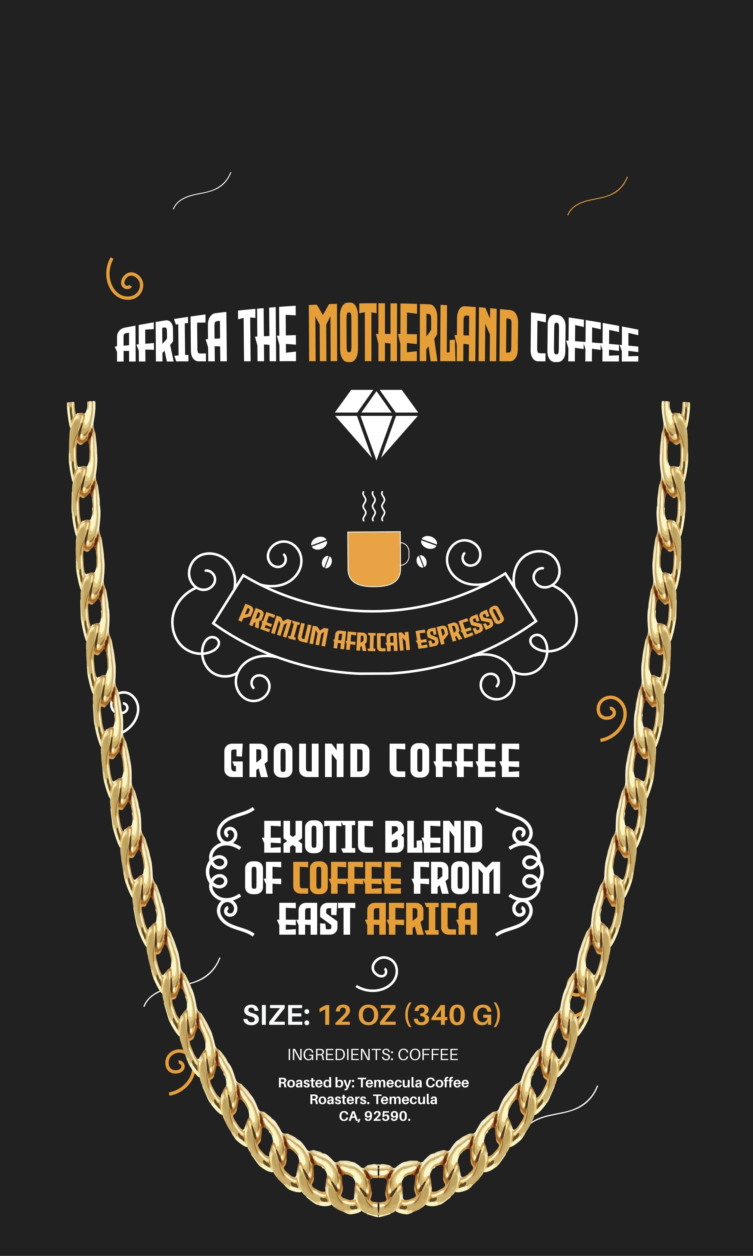 VVS Jewelry hip hop jewelry Ground / 12oz Africa the Motherland Coffee