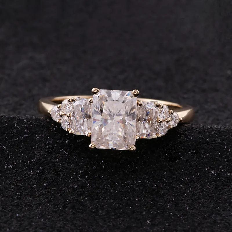VVS Jewelry hip hop jewelry Moissanite 14K White Gold Moissanite Engagement Ring