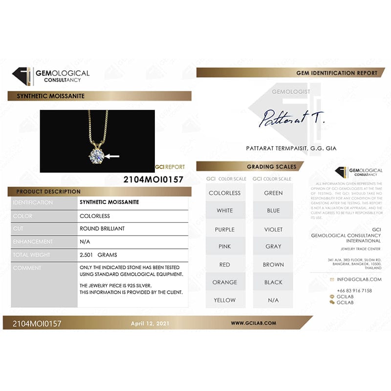 VVS Jewelry hip hop jewelry Moissanite Pendant 925 Silver Necklace